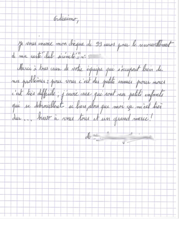 remerciement