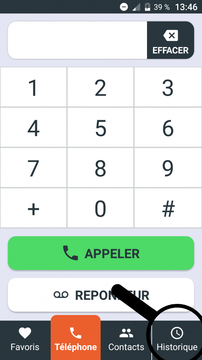 comment effacer l historique des appels