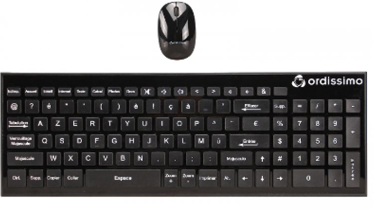 vignette clavier et souris sans fil Ordissimo