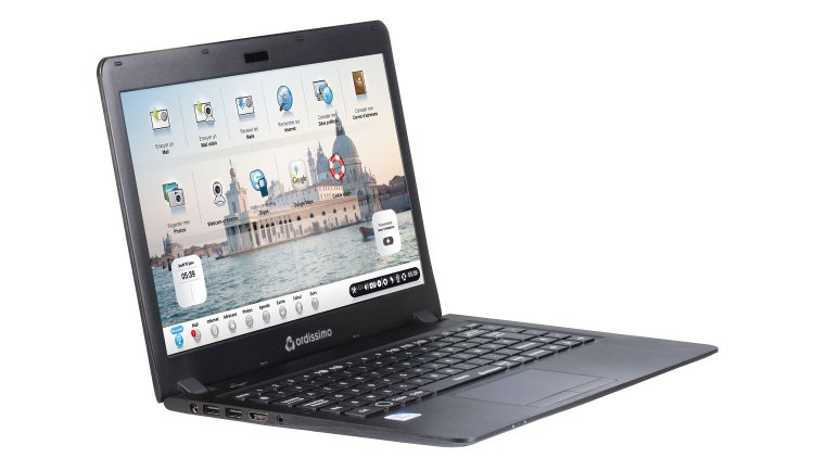 Le tout nouvel Ordissimo "Emma" fait son apparition ! Avec sa ligne fine, son effet brossé, son style ultra-léger et compact, "Emma" est un véritable bijou technologique. D'une épaisseur de seulement 28 mm pour un poids plume de 1,3 kg., cet Ordissimo avec écran 14 pouces au design moderne vous fera craquer...