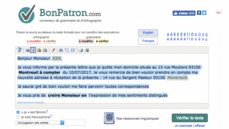 Aide en ligne Bon Patron