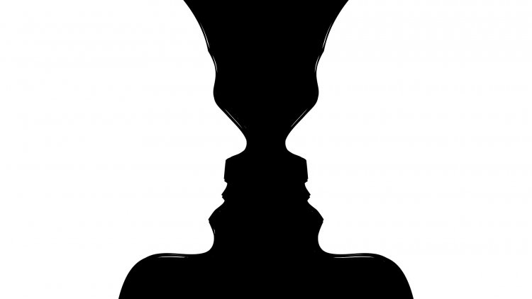  Je commence avec un beau vase ...Si vous fixez le noir.                     
 Mais aussi avec 2 visages ...Si vous fixez le blanc.
C'était un "amuse-gueule" ....
Passons aux " vinettes " ( Il est mignon ce mot... Non ? )