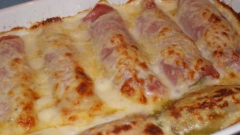 Gratin d'endives au jambon