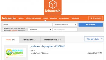 Les services à domicile sur le Bon Coin