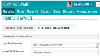 Site internet Les copains d'avant