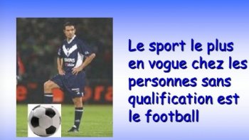 enquête sur les sports pratiqués par différentes  catégories de travail  professionnel