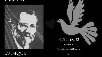 Un texte de Joël Hannier, dit par l'auteur sur un concerto de Vivaldi.
de plus, les paroles défilent sur l'écran