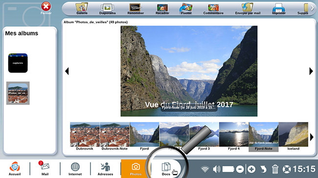 Retrouver mes photos dans Documents.