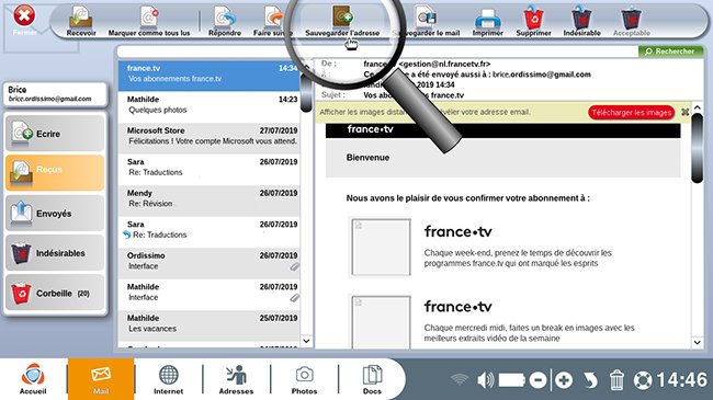 sauvegarder l'expéditeur