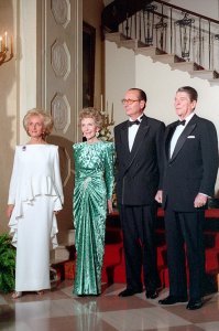 Bernadette chirac jacques Chirac et le couple Reagan