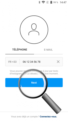 renseigner le numéro de téléphone instagram