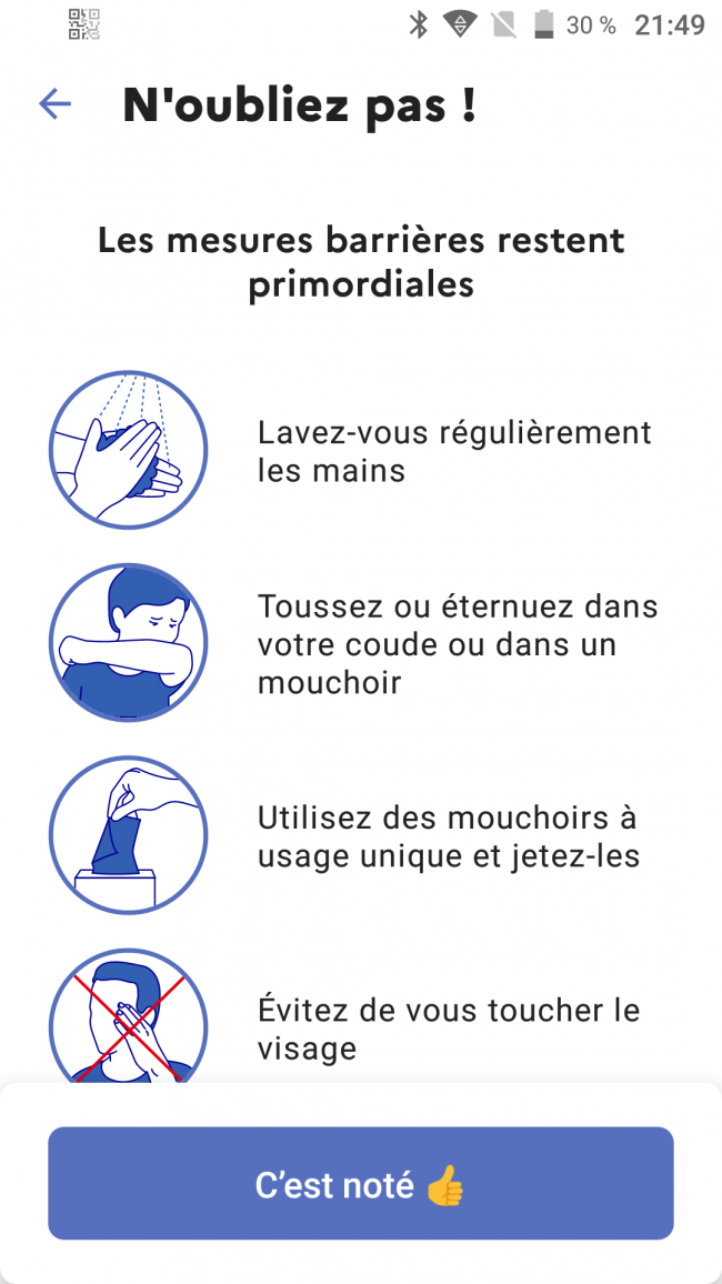 rappel sur les gestes barrières anti covid