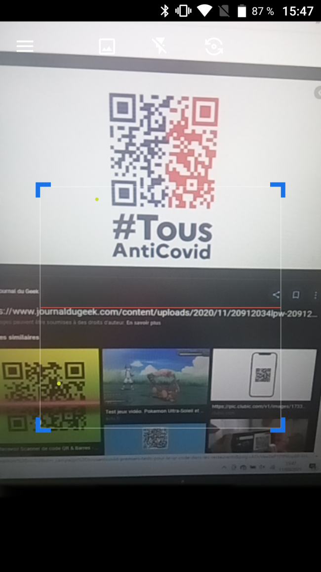 appareil photo du QR code