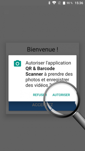 autoriser l'application à accéder au téléphone