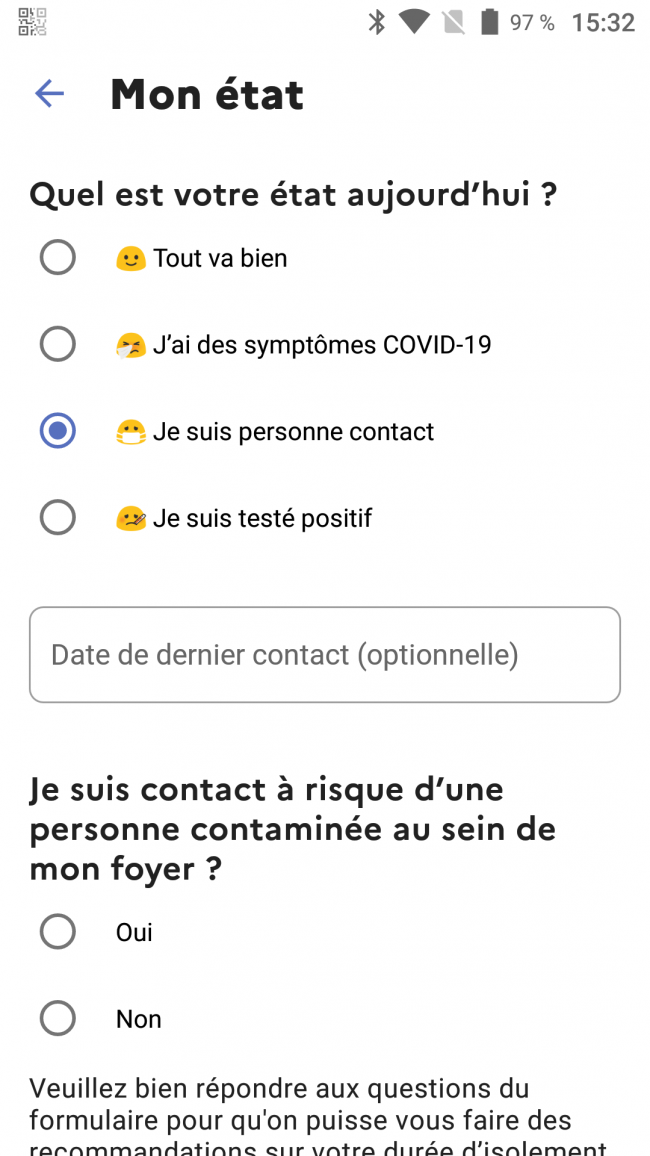 onglet anti covid dois-je m'isoler