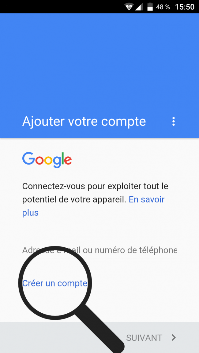 créer un compte google