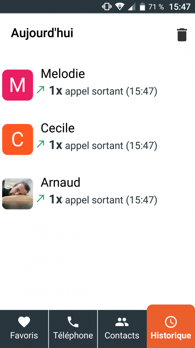 visualiser l'historique