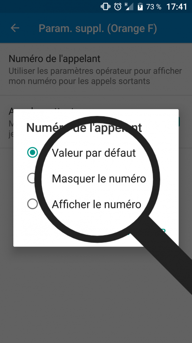 masquer le numéro