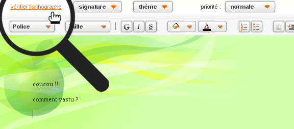 vérifier l'orthographe