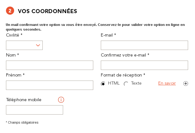 vos coordonnées