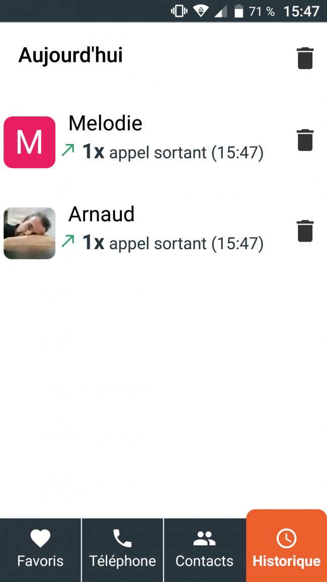 contact supprimé