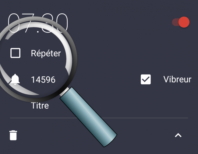 répéter son alarme