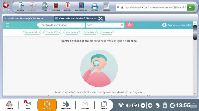 recherche de centre de vaccination negative