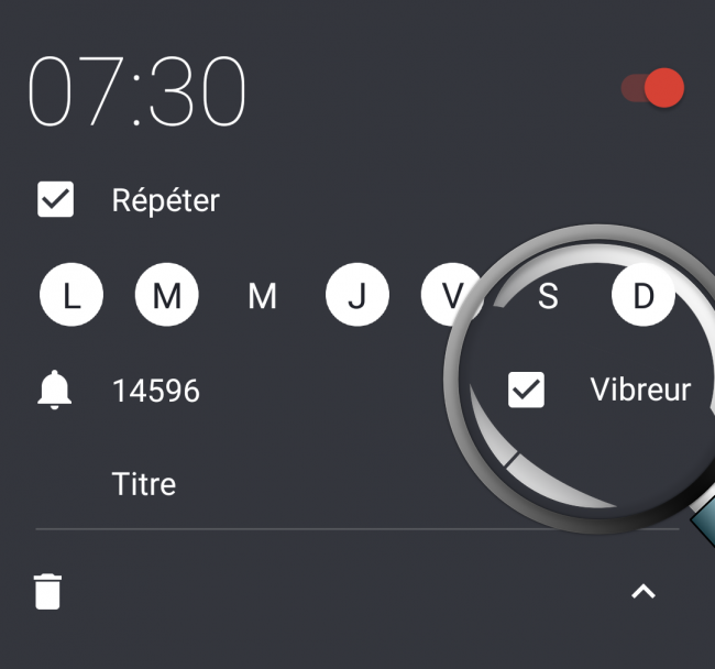 activer le vibreur