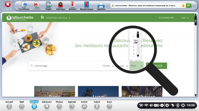 choisir le nombre de personnes