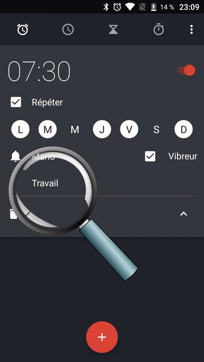 changer le nom de l'alarme