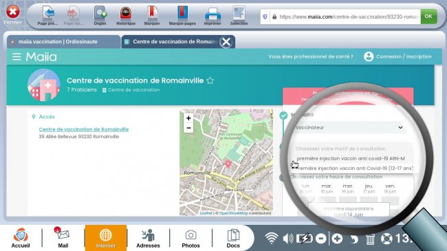 choisir le motif de consultation