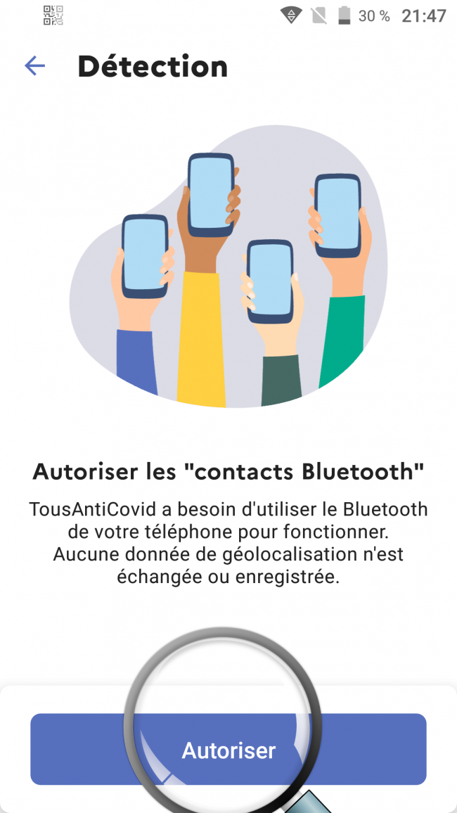 autoriser la detection anti covid