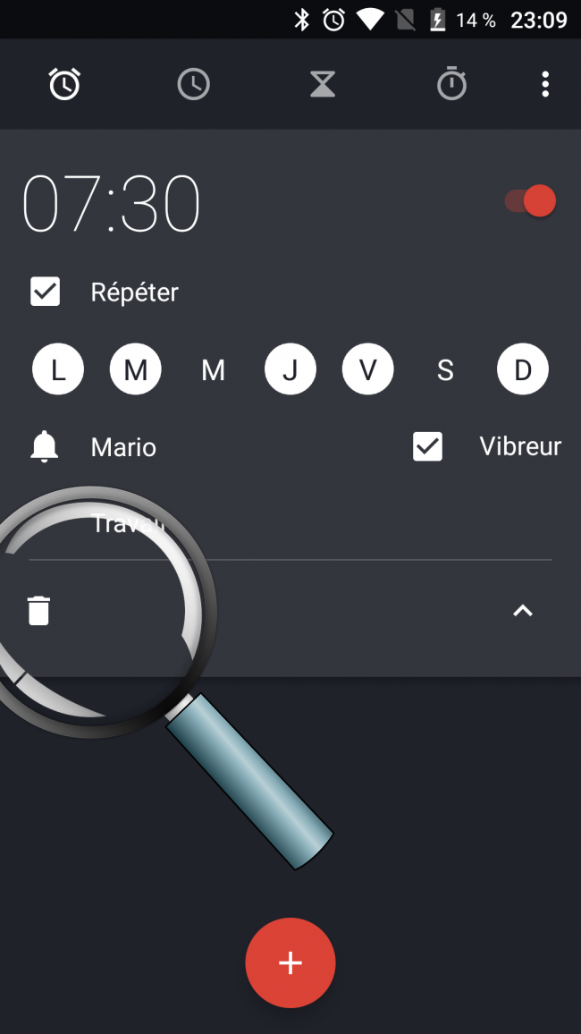 supprimer une alarme