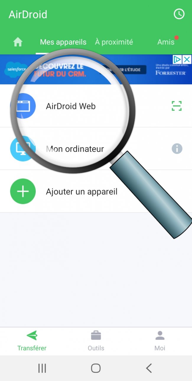 connecter son Iphone à airdroid