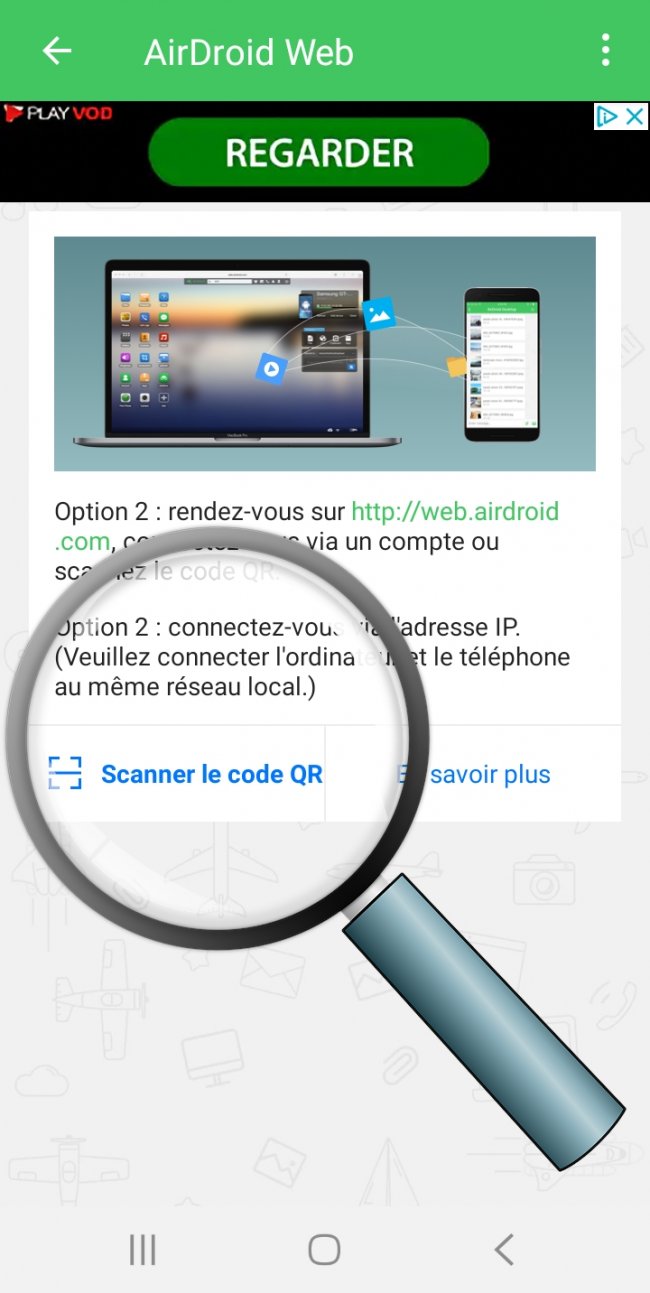 connecter son Iphone à airdroid