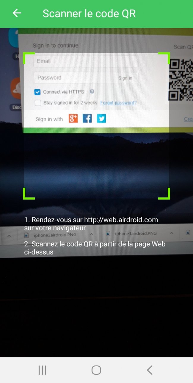 scanner le QR code