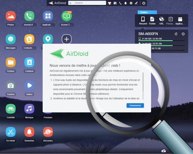 connecter airdroid sur internet