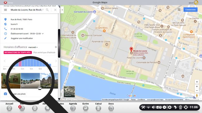 Rechercher un lieu par adresse sur la carte.