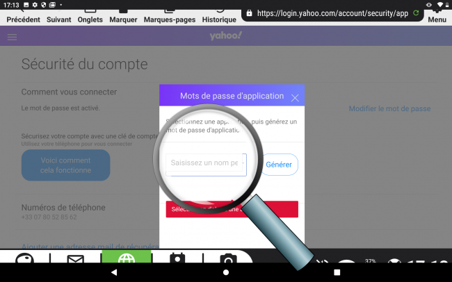 choisir l'application