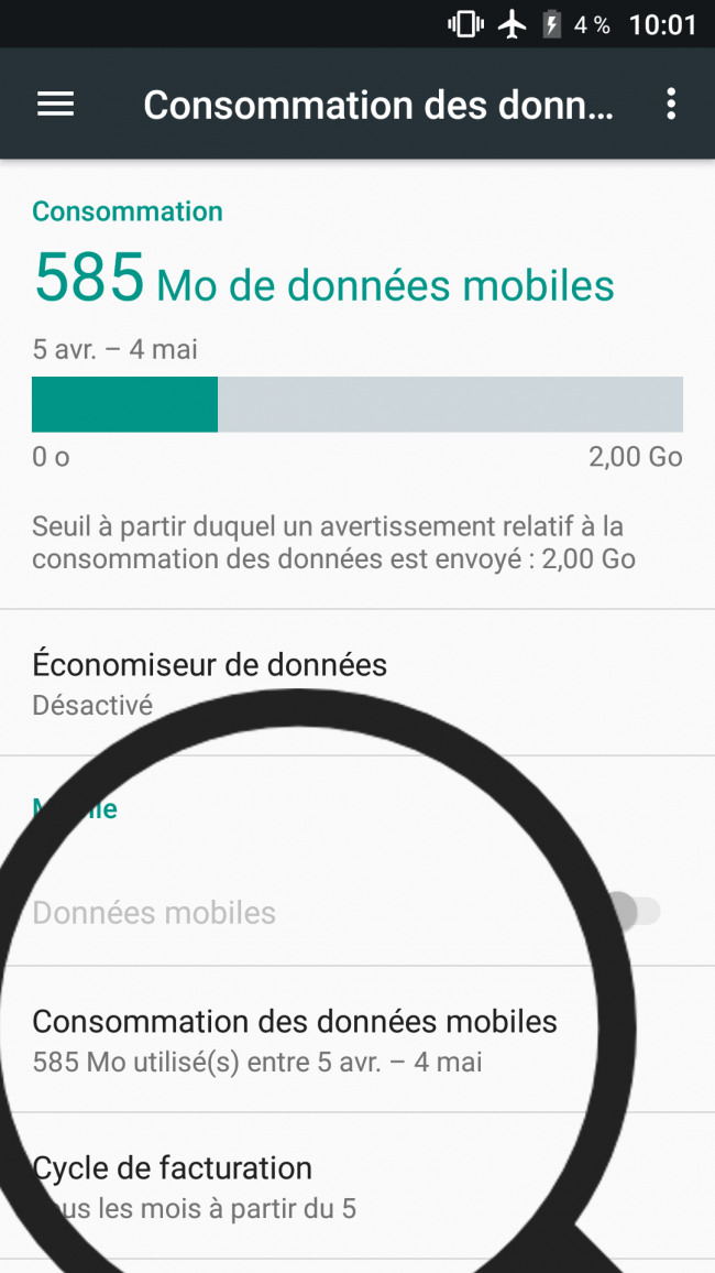 consommation des données mobiles