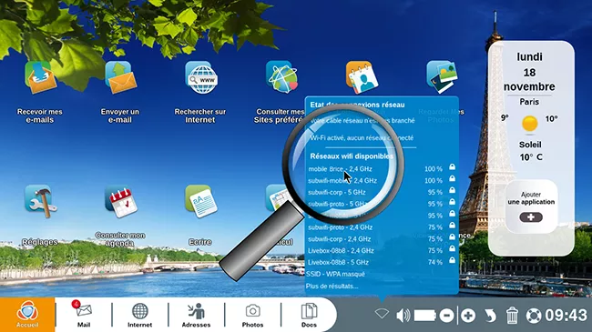 cliquer sur le réseau