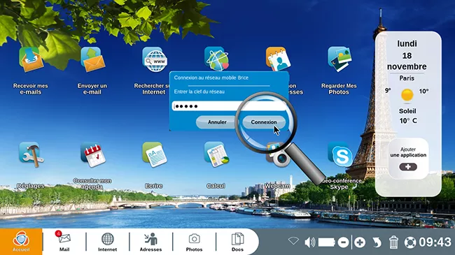 cliquer sur connexion