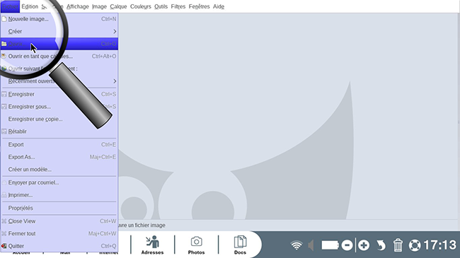cliquer sur fichiers puis ouvrir