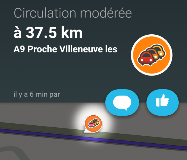 voir les problèmes sur la route