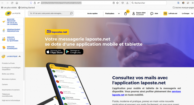 application la poste