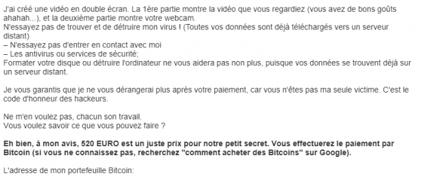 arnaque e-mail webcam