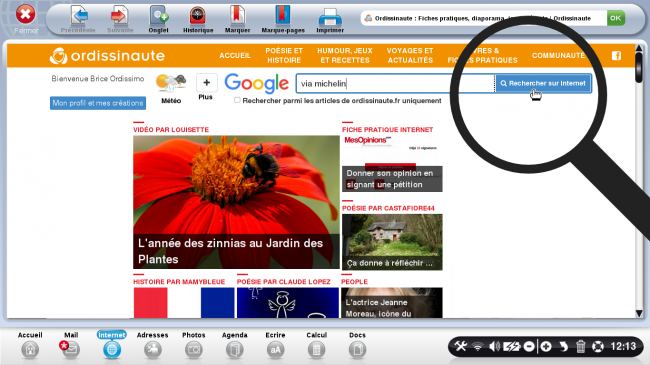 rechercher sur internet