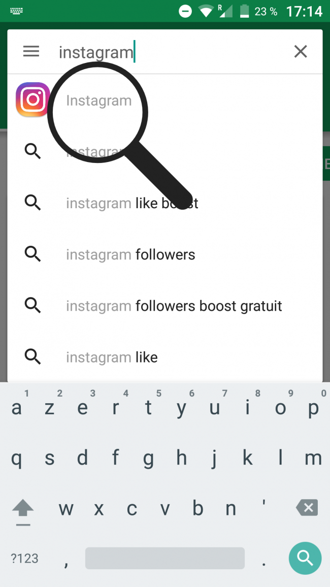 rechercher sur le playstore
