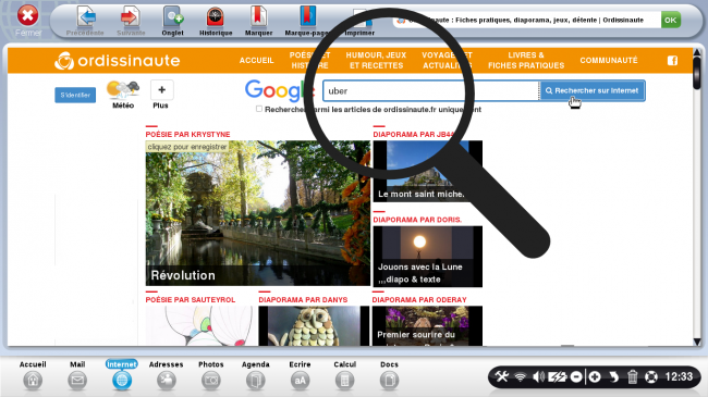 rechercher via le moteur de recherche