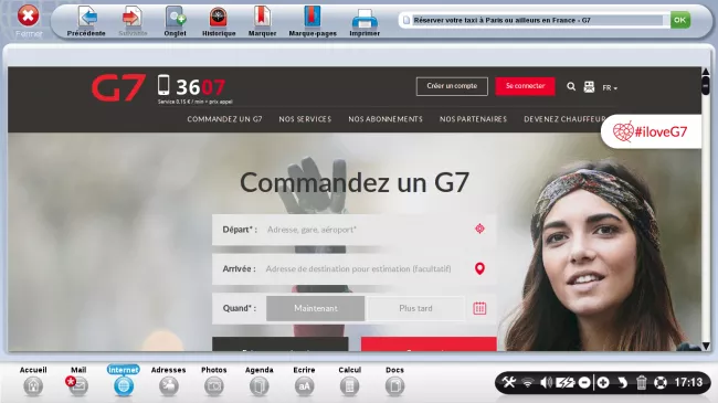 page d'accueil du site
